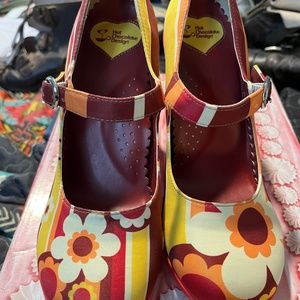 Hot Chocolate Design 1970 Multicoloured Mary Jane Pump Size 7